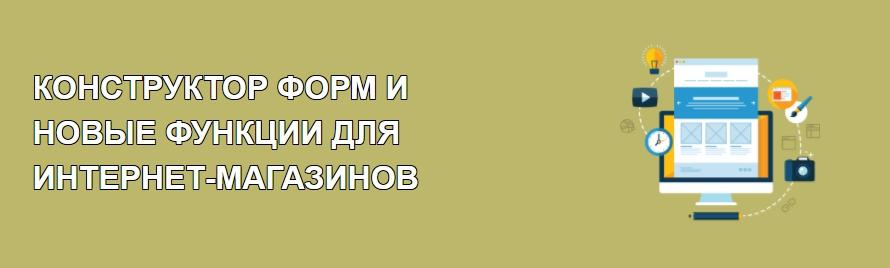 О конструкторе форм и новых функциях интернет-магазинов